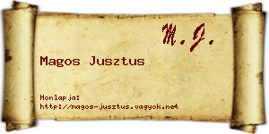 Magos Jusztus névjegykártya